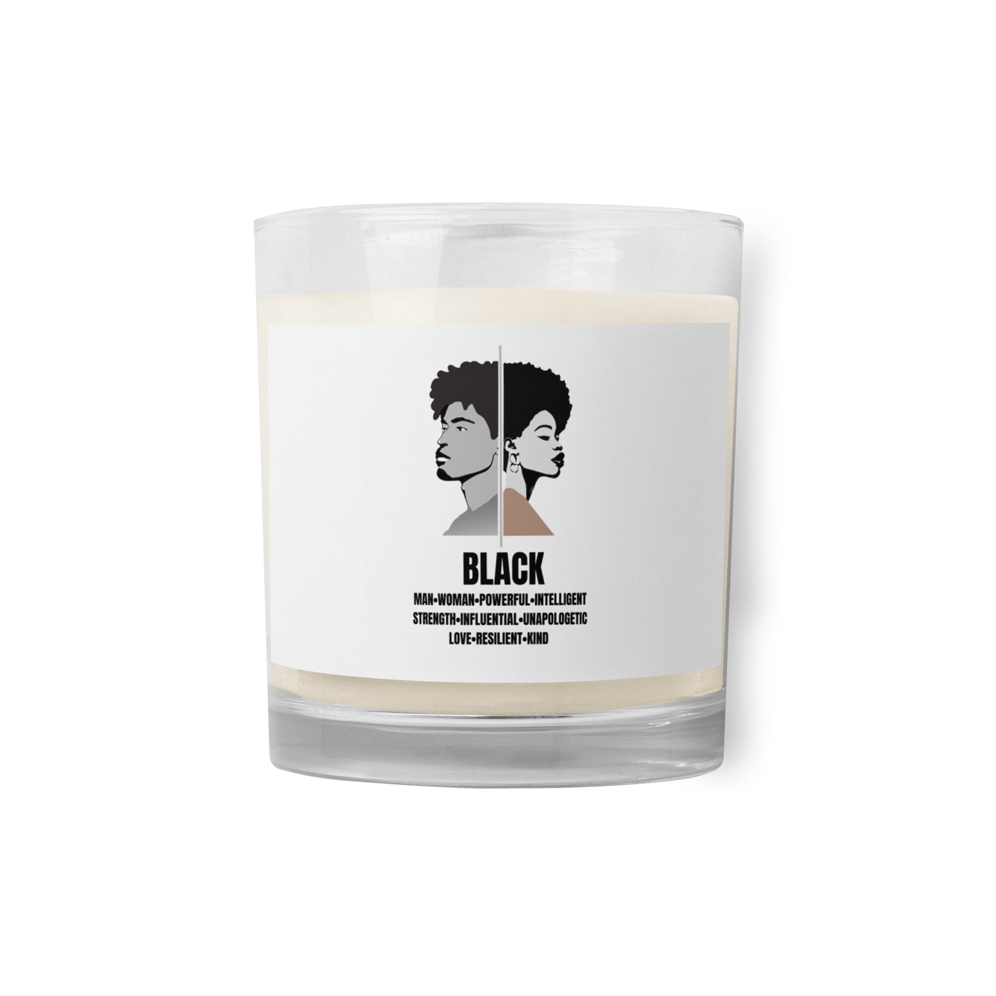 Glass jar soy wax candle