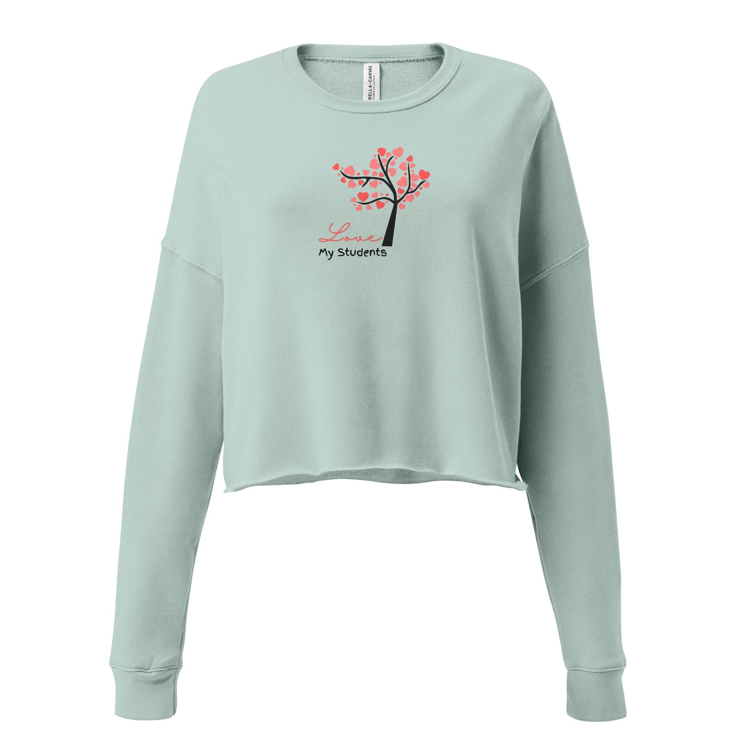 Crop Sweatshirt Love My Student Message