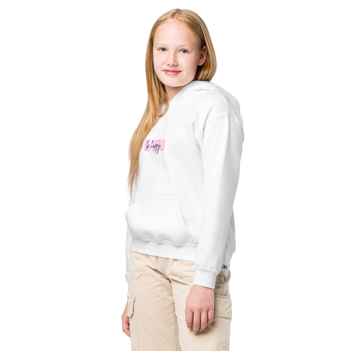 Youth heavy blend hoodie BE YOU be happy