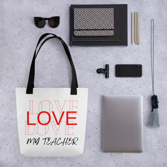 Tote bag Love my teacher Message