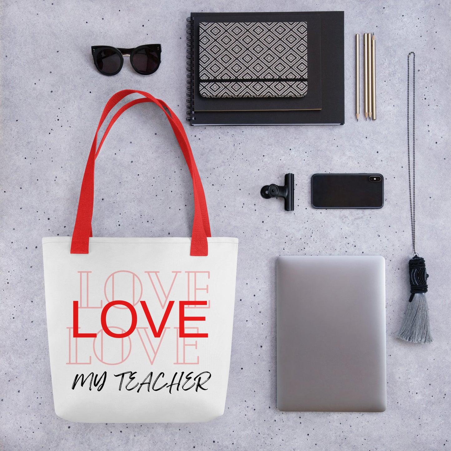 Tote bag Love my teacher Message