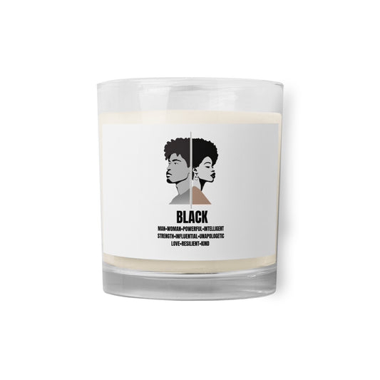 Glass jar soy wax candle