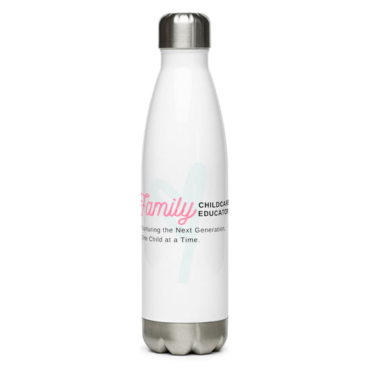 Stainless steel water bottle Family childcare Educator Message