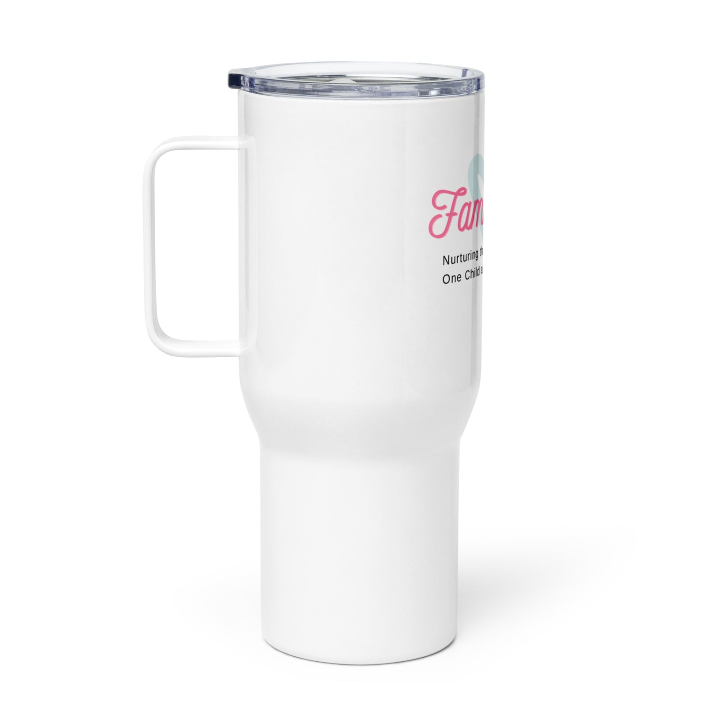 Travel mug with a handle Family Childcare Educator Message