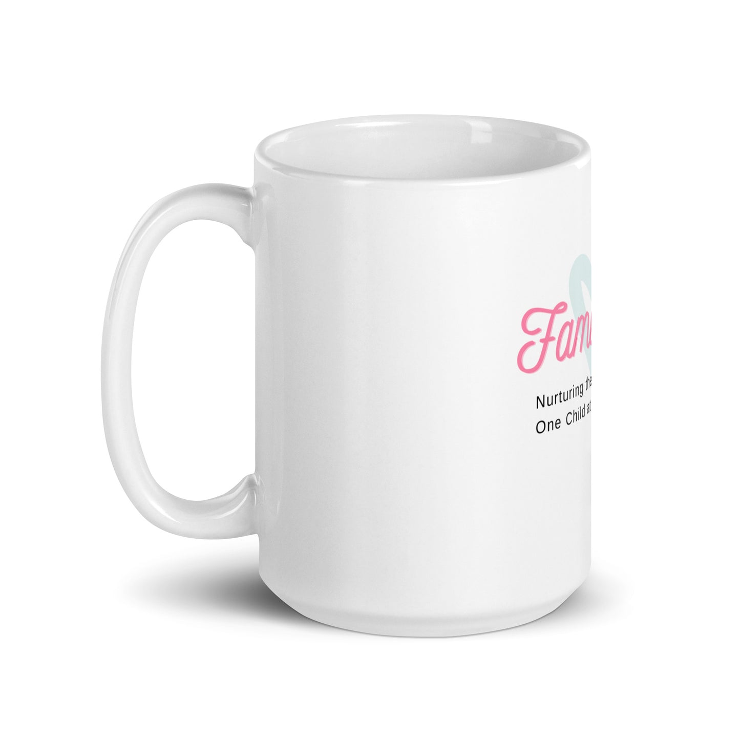 White glossy mug Family childcare Educator Message