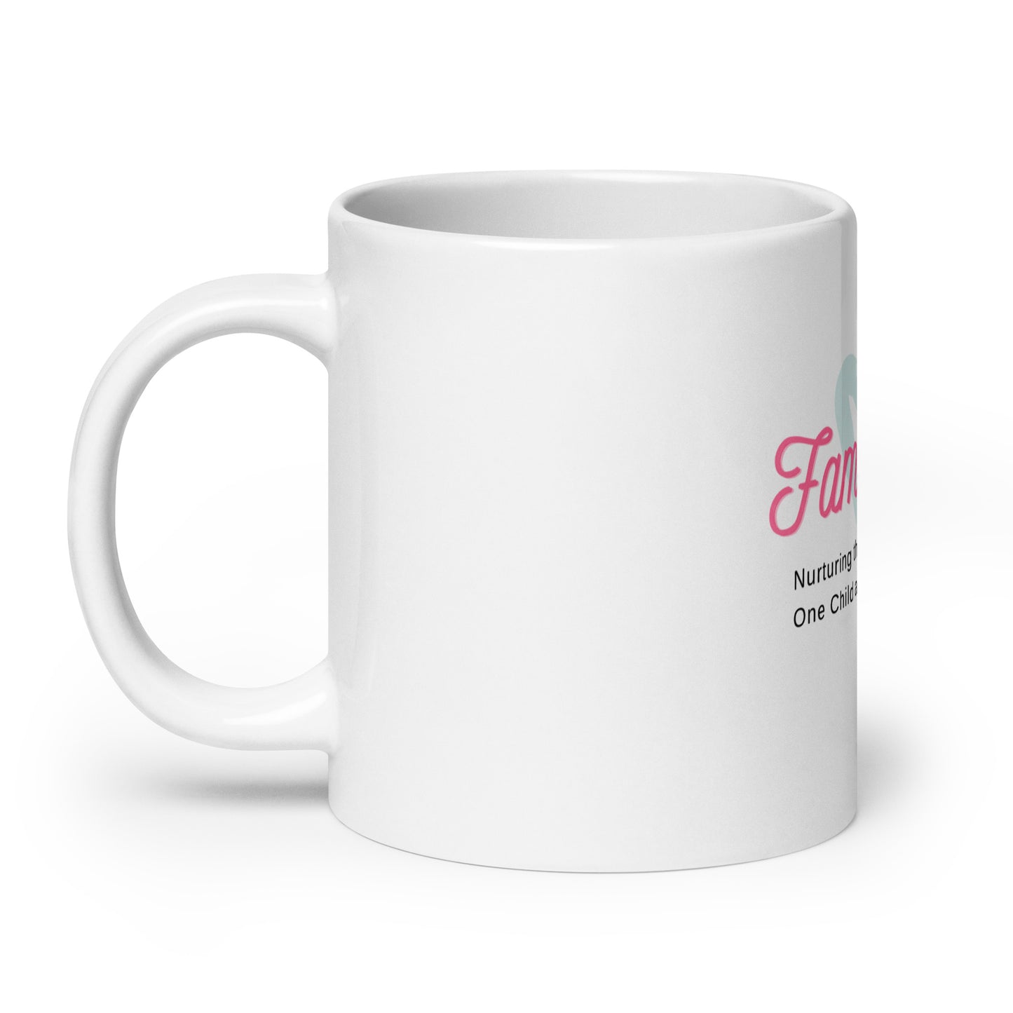 White glossy mug Family childcare Educator Message